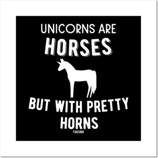 Unicorn horse mythical creatures Pony Unicorn- Posters and Art